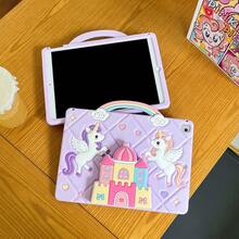 1pc Castelo e Unicórnio Design Capa de Proteção para iPad, Compatível com iPad 7/8/9, iPad Air 5/4/3 9ª Geração 10.2", iPad Pro 11", iPad Mini 5, A7/A8/A9 Plus - Multicolorido - Ver 8