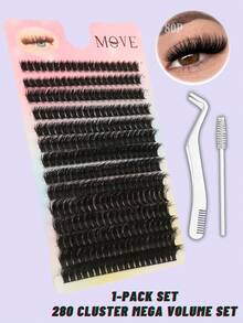 DIY 3D Lash Clusters 80D And 60D Double Lash Box Each | D Curl Fluffy Volume Eyelash Extensions | 8-16mm Mixed Length | Reusable Natural To Glam Look For Beginners | Perfect For Daily Wear, Wedding Season, Mother's Day, Pride Month, Holiday & Christmas Makeup - D - 查看 13