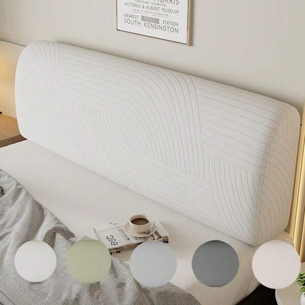1pc, Jacquard Velvet Bed Head CoverElastic Dustproof HeadboardProtector,The Fabric Is Elastic And Suitable For Headboard Heights Of 60-70 Cm,Soft & Skin-Friendly,Bedroom Accessory