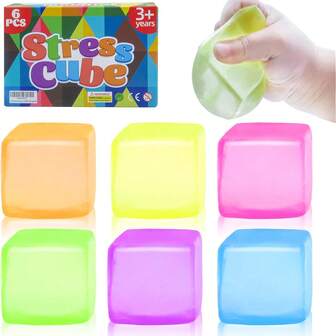 1/2/3 st mjuka klämleksaker för fidgetkuber, tryckavlastande ångestleksaker för vuxna och barn, sensorisk dekompressionsleksak, långsam rebound stressboll, lämplig för autism och ADHD, maltboll