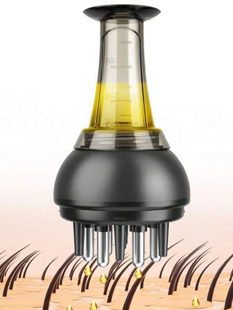 Scalp Medicine Applicator Massage Comb With Roller Ball For Introducing Hair Growth Serum