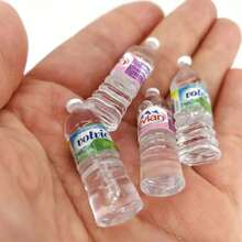 5/10pcs 1:12 Mini Simulation Mineral Water Bottle Resin Miniature Model Dollhouse Decoration, Mini Gift Toys Home Decoration Accessories (Random Style) - Multicolor - View 2