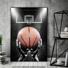 1 peça/3 peças pôsteres de arte de parede moldura opcional pôsteres de tela de estrela de basquete vintage e impressões de atleta moderno arte de parede quarto de menino decoração de casa presentes - Multicolorido - Ver 5