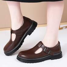 Mary Jane Shoes Women Platform Non-Slip Classics Round Toe Ankle T Strap Comfort Casual Oxford Dress Work Mary Jane Chunky Shoes Black US 6 - Nâu sẫm - Xem 5
