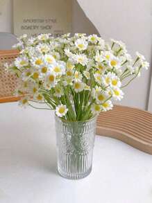 1/8/16pcs 0.9ft Silk Daisy Fake Flowers,Artificial Plants, White Fabric Daisy Flower Daisy Decor Fake Spring Flowers For DIY Vase Decoration Gifts Wedding Party Home Decoration Hotel, Restaurant, Living Room, Bedroom, Wedding, Kitchen, Garden School Dormitory