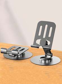 1pc Metal 360° Rotatable Sturdy Desktop Phone Stand Compatible With IPhone, Android Phone, Gift For Birthday, Family, Friends Phone Holder, Phone Accessories