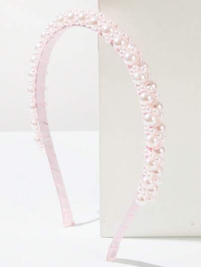 1pc Elegant Versatile Luxurious Faux Pearl Headband, Suitable For Women's Outdoor Wearing Hairband Hair Hoop Hair Accessories Head Accessories