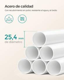 Estante Esquinero de Ducha, Estante de Ducha de Baño de 4 Niveles, 85-305 cm Sportes de Ducha Ajustables, Organizador de Baño, Blanco - Blanco - Ver 3