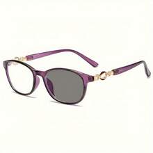 变色老花镜 复古优雅眼镜 女士变色老花镜 树脂老花镜 抗疲劳超轻老花镜 +1.0 至 +4.0