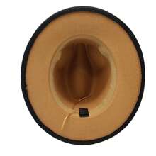 JEWELRYWE Two-Tone Fedora Hats For Men And Women, Gradient Classic Felt Panama Hat