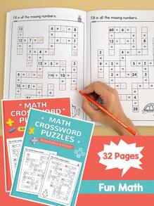 Math Puzzles Workbook For Kids,32 Pages/Book Fill In The Blanks Game Within 20,Mental Arithmetic:Addition,Subtraction,Multiplication And Division,Brain Exercises For Child,Stimulating Curiosity And Interest In Mathematics Through Interactive Experiences,Stationery, School Supplies, Educational Games, Home Learning, Preschool Math Improvement, Back-To-School Gifts(There Are Answers At The Back)
