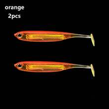 Señuelos suaves en forma de cola T de 7.5cm/2.2g con diseño arcoíris, hecho con lámina de aluminio y tubo de PVC multicolor para ofrecer un aspecto realista. Accesorios de pesca, equipamiento de pesca, cebos suaves con cola en T y destello arcoíris - Multicolor - Ver 7
