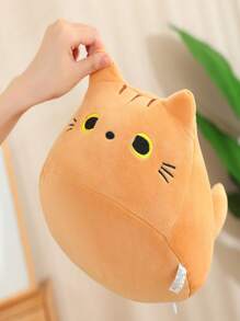 1 pieza Almohada decorativa adorable y linda en forma de gato, cojín de peluche de gato negro, muñeco de peluche de gatito, regalo de decoración del hogar para amigos