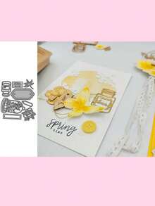 WUPARRSS 1 Piece Of New Foldable Gift Bag Gift Box Decoration Combination Creative Handmade DIY Metal Cutting Mold, High-Quality Carbon Steel Embossed Cutting Die Cardboard Production, Suitable For Scrapbooks, Album Frames, Cards, Envelopes, Invitations, Candle Light Boxes, Embossed Paper, Handmade Creative Production, Birthday Party Celebrations And Other Holiday Gifts Love Friendship Blessing Decoration Excellent Creative Design Cutting Die