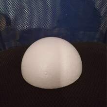 Demi-sphères en mousse unicolore de 15 cm/5,91 pouces, matériau de DIY, remplissage d'argile ultra-léger, boules rondes unicolore lisses, convient pour la maison et l'école
