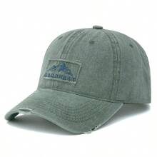 JZML 1pc Unisex Letter & Mountain Peak Embroidery Baseball Cap