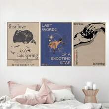 1/3PCS Optional Frame Posters Wall Arts Pop Movie Posters Room Bar Cafe Picture Decor ,Wall Art With Frame