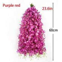 10 件人造花紫藤花、花串绣球花、藤蔓装饰、假花藤条悬挂婚礼塑料花丝花天花板、母亲节毕业典礼 - 彩色 - 查看 10