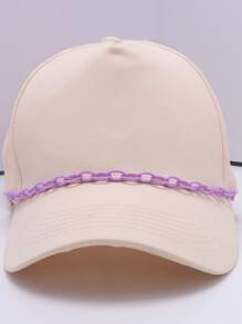 New Arrival Spring/Summer Fashion Multi-Dopamine Chain Decor Snapback Hat Accessory, Versatile Hat Chain