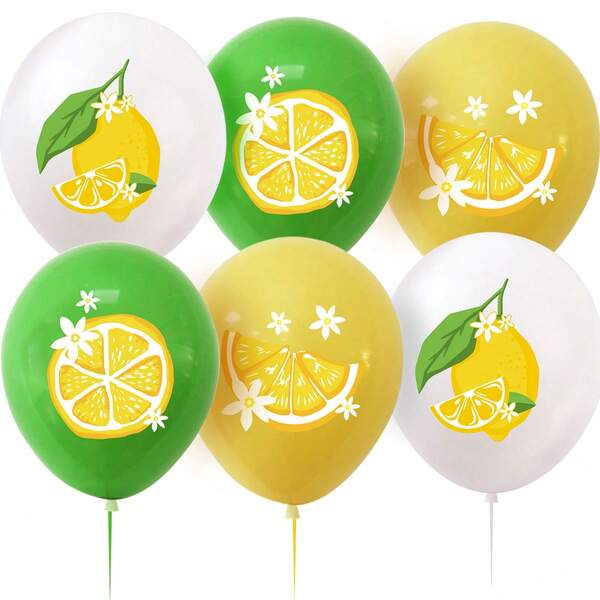 زينة حفلات عيد الميلاد بموضوع الليمون 2025 الجديد، بالونات/لافتة بشكل الليمون، ديكور الحفلة، بالونات قطر 12 بوصة متوفرة في المخزون