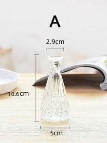 1pc Glass Flower Vase, Modern Clear Vase For Flower,Home Decor,Flower Vase,Centerpiece,Table Decor - Clear - View 8