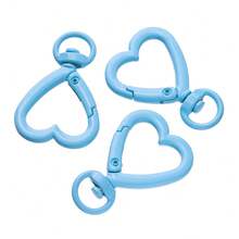 5pcs Colorful Swivel Heart Lobster Clasp Hooks Keychain Spring Clasp Connector For Bag Dog Chain DIY Jewelry Making Findings - Heart Keychain - View 17