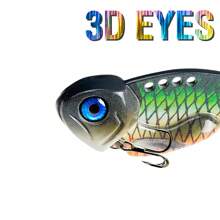 8Pcs Metal VIB Lure 7g 10g 15g 20g Sinking Casting Lure 3D Printing Spoon Spinner Balancer Jig High Sensitivity Artificial Hard Bait For Bass/Perch/Trout