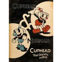 1pc Video Game Cuphead Retro Poster Nhân vật Anime Vintage Poster In Canvas Tranh Treo Tường Nghệ Thuật Nhà Hàng Phòng Khách Trang Trí Nhà Khung Tùy Chọn - Nhiều màu - Xem 23