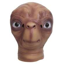 1pc E.T. Alien Mask Latex Full Face Mask - Natural Skin Tone, Large Eyes & Nose Design, Perfect For Halloween Cosplay, Anime, Horror Movie Props, Halloween Costume Accessory | Playful Design | Detailed Facial Features, Halloween Costumes