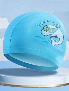 1pc Children Cartoon Swimming Cap With Ear Protection, Suitable For Boys And Girls - Multicolor - View 21