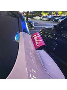 Barbie Barbie Car Window Flag, 15x20cm Hot Pink Car Decoration With Iconic Barbie Logo, Easy Installation Magnetic Car Accessory For Stylish Women