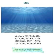 阳光海滩主题装饰画，适用于鱼缸背景，水族箱背景，鱼缸贴纸，爬虫缸背景，水族箱阳光水下风景设计，水族箱装饰配件 - 彩色 - 查看 3