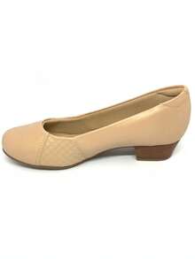 Sapato Scarpin Feminino Modare Salto Médio Ortopédico Joanete, Scarpin Bico Fino - Bege Napa 7032534 - Visão 6