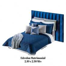 Edredón Ultra Ligero Neo Liso matrimonial Concord Varios Colores Microfibra - Azul Marino - Ver 5