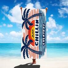 1pc Super Soft Microfiber Beach Towel, Quick Dry Absorbent And Lightweight For Seaside, Bathroom, Swimming