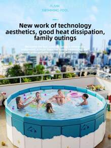 Foldable Swimming Pool, Family Size, Large For Kids & Adults, Outdoor Water Play Pool, Summer