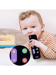 Giocattoli per dentizione per neonati 3-6 mesi, telecomando finto in silicone, giocattoli per il sollievo della dentizione, giocattoli da masticare per bambini, giocattoli per neonati, giocattoli per neonati 1 anno, giocattoli per neonati, necessità per neonati, neonato