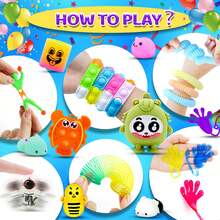 107/117pcs Assorted Party Favors, Classroom Toy Violin Box Fillers, Treasure Chest Carnival Prizes, Gift Bag Stuffers, Classroom Reward Box Toys (Random Colors) - Multicolor - View 5