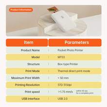 HPRT  Pocket-Sized Wireless Photo Printer, Instant HD Printing Via  Technology, IOS/Android Compatible, Stunning Colors & Ultra-Portable For Travel - White - View 7