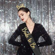 Bride To Be Sash And Hen Party Accessories Kit - Includes Sash, Tiara, Bride Veil With Comb, Ideal For Bridal Showers, Bachelorette Parties, And Weddings - Perfect For Brides-To-Be,3 Packs