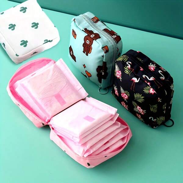 1pc, Fashionable Multi-Functional Travel Storage Bag - Perfect For Toiletries, Sanitary Napkins, Cosmetics - Convenient And Multi-Functional, Practical Storage Bagschool Supplies,Back To School