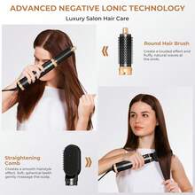 UKLISS 5-In-1 Hot Air Styler Set - Hair Dryer, Auto Curler And Straightener, Negative Ion Hair Care Tool, Salon-Grade Styling - EU C Type Plug(220-240V) - View 12