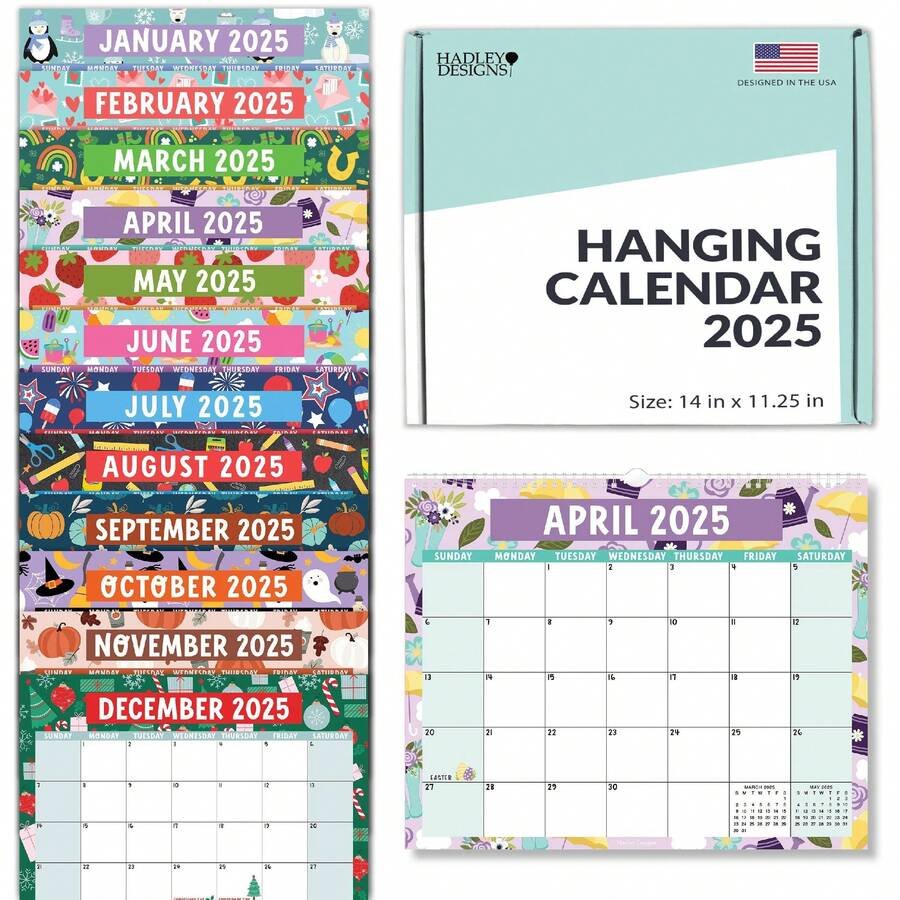 Large Wall Calendar, 1 Piece, 18 Month, Hadley Designs, Calendars & Planners, Calendar 2025, Calendar Creative Minimalist, Calendar>Teacher, Yearly Calendars, Calendario 2025-2026, Academic Calendar 2025-2026, Wall Calendar 2025, Numbers Calendar, Calendar With Notes, Back To School - 塗鴉 2 - 查看 1