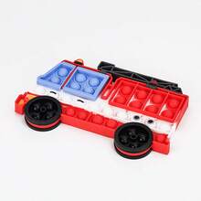 Roter Feuerwehrauto Luftpolsterfolien Stressabbau Fidget Spielzeug, Finger Luftpolster Spielzeug, Schnell Knisternde Luftpolsterfolie Spielzeug für Erwachsene & Kinder, Partyspiel Dekoration Geschenk für Weihnachten, Halloween, Entspannungsspielzeug für Jungs & Mädchen