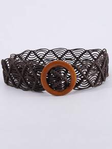 1 件女士手工波西米亚镂空蜡绳编织装饰腰带，适合秋季、秋季、万圣节 - A - 查看 5