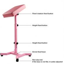 Tattoo Arm Rest , Pink Heavy Tattoo Armrest Stand H Base Stability Strongly Non-Slip, Thicken Soft Sponge Pad, Portable Hand Rest Stand Arm Support Tattoo Furniture For Artist (Pink) - Hồng - Xem 2