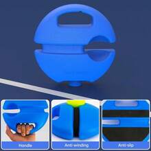 1 Set Single Person Tennis Rebound Training Set, Tennis Training Rebounder, Sturdy Base With Elastic Band, Tennis Accessories