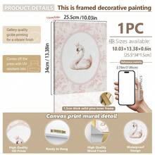 1 Canvas Hanging Picture With Frame For Easy Hanging, Baby Essentials, Baby, Pink Vintage Ballet Wall Decor, Girls Nursery Decor, Ballerina Wall Decor, Pink Bow Ballet Print, Pastel Pink - Multicolor - View 18