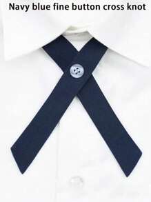 Cross Tie Collar JK Uniform Shirt, Japanese School Style Student Burgundy Bowknot