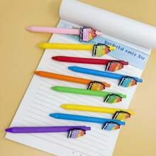 9 Flame Series Ballpoint Pens, Featuring A Variety Of Pen Body Colors, Are Highly Creative, Three-Dimensional And Cute. Cute Stationery, Perfect For Office Work And Study, Can Also Be Given As A Back-To-School Gift